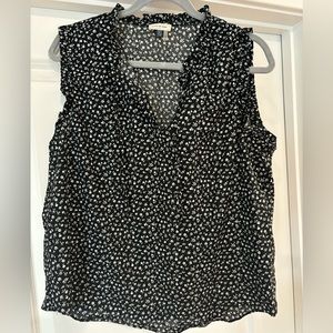 Black and White Floral Blouse Court & Rowe